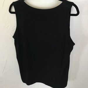 Eileen Fisher black tank shell top large